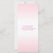 Baby Girl Birth Announcement gedicht | FOTO Aankondiging (Achterkant)