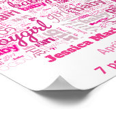 Baby Girl Birth Details n Name Personalize Pint Poster (Hoek)