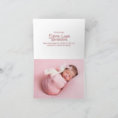 Baby Girl Birth Folded Announcement Card Aankondiging (Binnen)