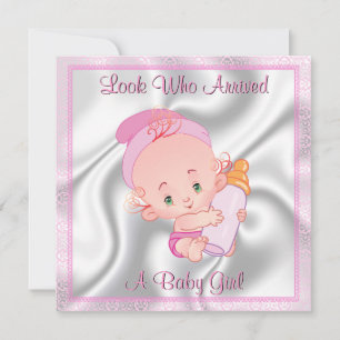 Baby Girl Birth kondiging Aankondiging