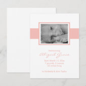 Baby Girl Birth kondiging Aankondigingskaart (Voorkant / Achterkant)