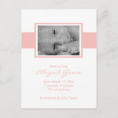 Baby Girl Birth kondiging Aankondigingskaart (Voorkant)