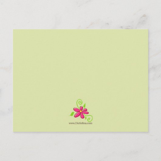 Baby Girl Birth kondiging Aankondigingskaart (Achterkant)