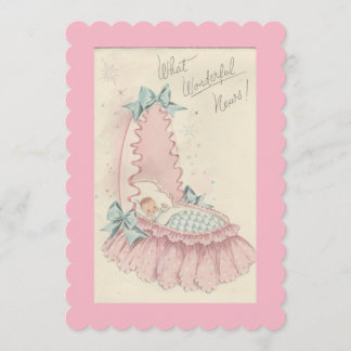 baby Girl Birth kondiging Kaart