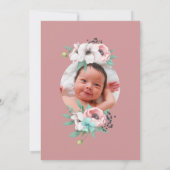 Baby Girl Birth kondiging Kaart (Achterkant)