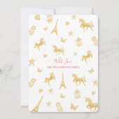 Baby Girl Birth kondiging | Magische Unicorn Aankondiging (Achterkant)