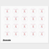 Baby Girl Birth kondiging Ronde Sticker (Vel)