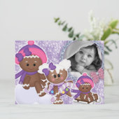Baby Girl Birthday Party kerst ontbijtkoek Kaart (Staand voorkant)