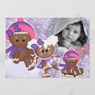 Baby Girl Birthday Party kerst ontbijtkoek Kaart