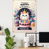 Baby Girl Birthday Poster (Thuiskantoor)
