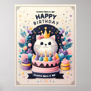Baby Girl Birthday Poster