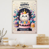 Baby Girl Birthday Poster (Keuken)