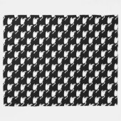 Baby Girl Black en White Swan Pattern Fleece Deken (Voorkant (Horizontaal))