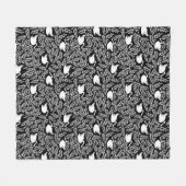 Baby Girl Black en White Swan Pattern Fleece Deken (Voorkant (Horizontaal))