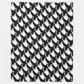 Baby Girl Black en White Swan Pattern Fleece Deken (Voorkant)