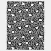 Baby Girl Black en White Swan Pattern Fleece Deken (Voorkant)