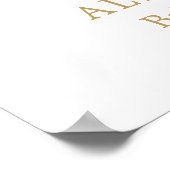 Baby girl bloeit perzikbloemen welkomstteken poster (Hoek)