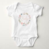 Baby Girl - Bloemen "Baby" Design Romper (Voorkant)