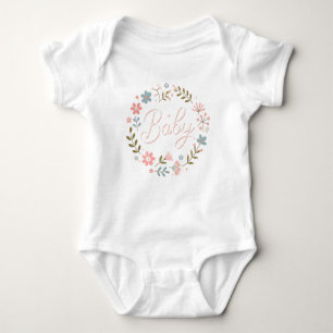 Baby Girl - Bloemen "Baby" Design Romper