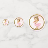  Baby Girl Blush Pink & Gold Glitter Party Confetti (Achterkanten)