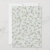 Baby Girl Boho Greenery Rustic Kaart (Achterkant)