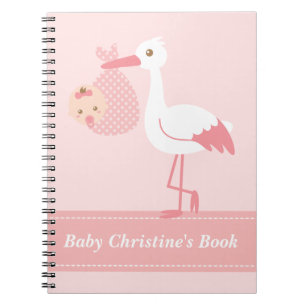 Baby Girl Book - Stork levert baby Girl Notitieboek
