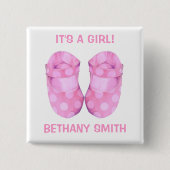 Baby Girl Booties Button (Voorkant)