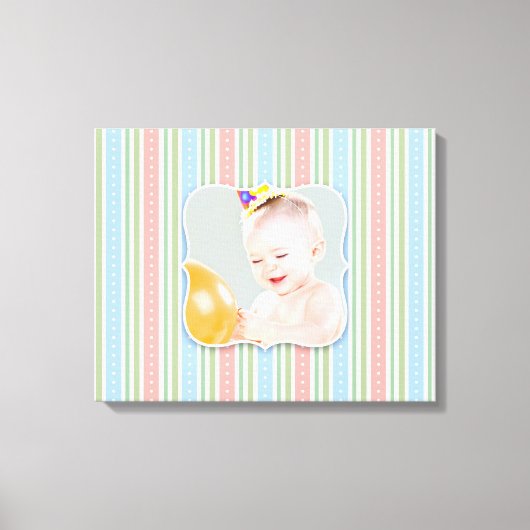 Baby Girl Boy Foto [20x16 inch] Canvas Print (Voorkant)
