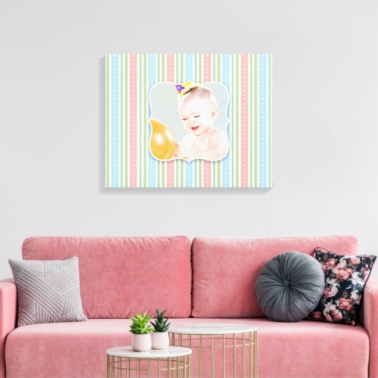 Baby Girl Boy Foto [20x16 inch] Canvas Print (Insitu (Woonkamer))