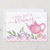 Baby Girl Breekt 3 Fotocrème Zwangerschap Aankondiging (Voorkant)