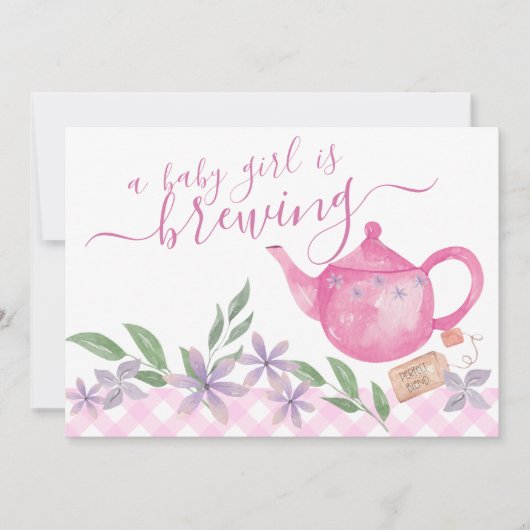 Baby Girl Breekt 3 Fotocrème Zwangerschap Aankondiging (Voorkant)