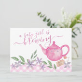 Baby Girl Breekt 3 Fotocrème Zwangerschap Aankondiging (Staand voorkant)