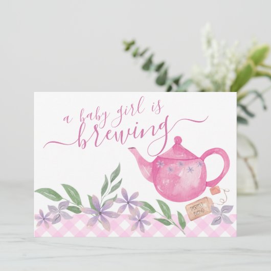 Baby Girl Breekt 3 Fotocrème Zwangerschap Aankondiging (Staand voorkant)