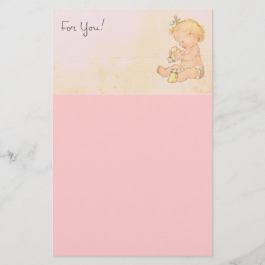  Baby Girl Briefpapier (Voorkant)