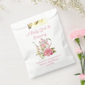 Baby Girl Brouwt Bloementhee Party baby shower Bedankzakje (Gezegeld)