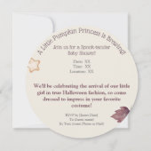 Baby Girl Brouwt Halloween Baby shower Rond Kaart (Achterkant)