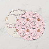 Baby Girl Brouwt Halloween Baby shower Rond Kaart (Voorkant / Achterkant)