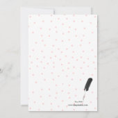 Baby Girl Bubble Bath Shower Invitation Kaart (Achterkant)