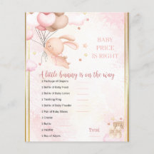 Baby Girl Bunny Baby Shower Spel