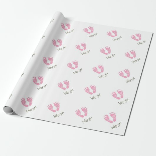 Baby Girl Cadeaupapier (Uitgerold)