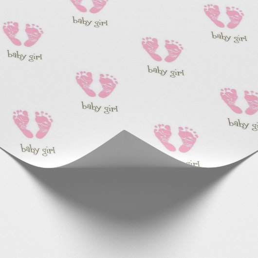 Baby Girl Cadeaupapier (Hoek)