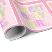 Baby Girl Cadeaupapier (Rol Hoek)