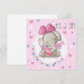 Baby girl card feestdagenkaart (Voorkant / Achterkant)