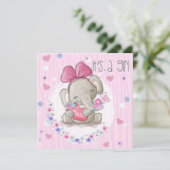 Baby girl card feestdagenkaart (Staand voorkant)