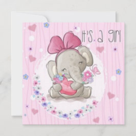 Baby girl card feestdagenkaart