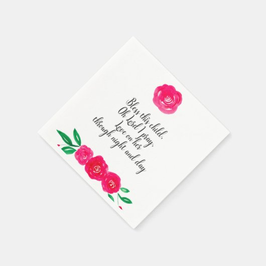 Baby Girl Christening Servetten (Hoek)