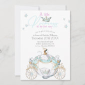 Baby Girl Cinderella Princess Carriage Baby shower Kaart (Voorkant)