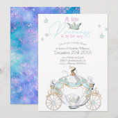 Baby Girl Cinderella Princess Carriage Baby shower Kaart (Voorkant / Achterkant)