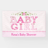 Baby Girl, Country Chic Baby shower Spandoek (Horizontaal)