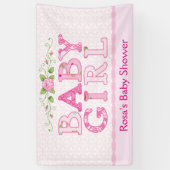 Baby Girl, Country Chic Baby shower Spandoek (Verticaal)